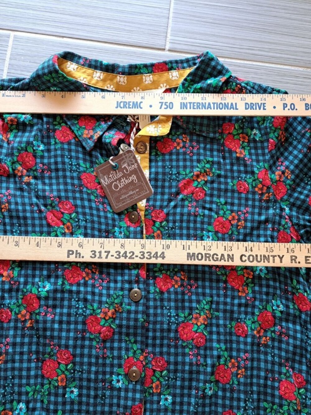 NEW Matilda Jane Choose Your Path Fa La La Button Down Dress Womens XS READ - Picture 10 of 12